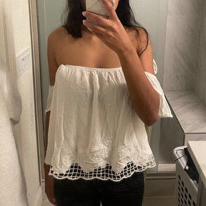 White Off-Shoulder Top